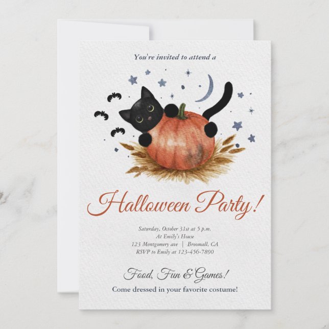 Invitación Fiesta de Halloween (Anverso)