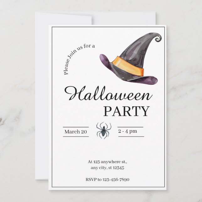 Invitación Fiesta de Halloween (Anverso)