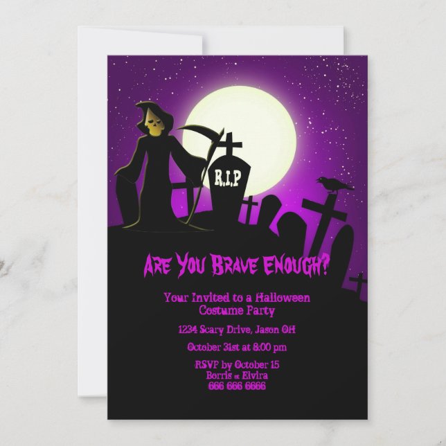 Invitación Fiesta de Halloween (Anverso)