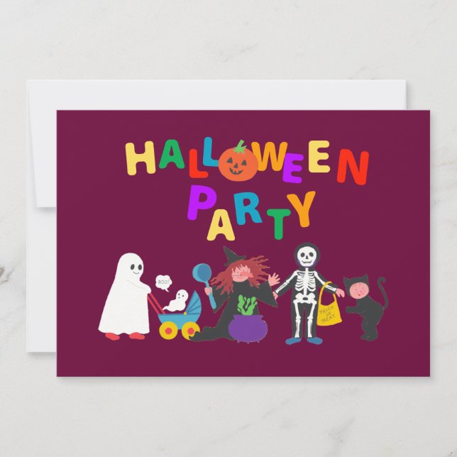 Invitación Fiesta de Halloween (Anverso)