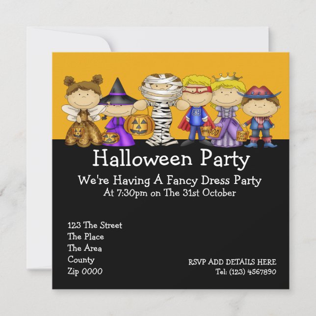 Invitación Fiesta de Halloween (Anverso)