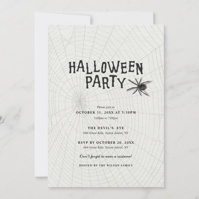 Invitación Fiesta de Halloween (Anverso)