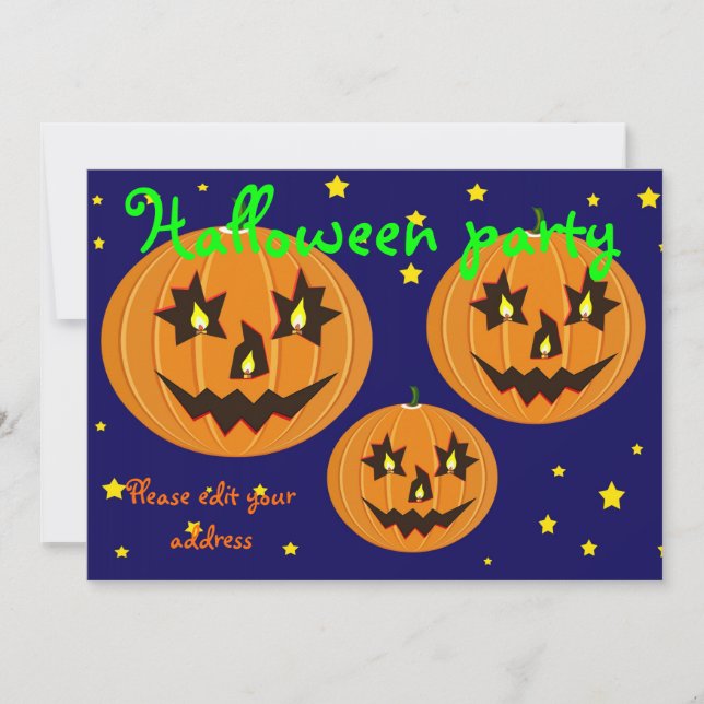 Invitación Fiesta de Halloween (Anverso)