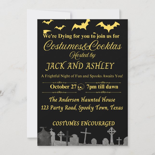 Invitación Fiesta de Halloween (Anverso)