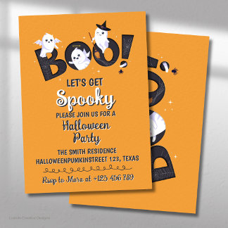 Invitación Fiesta de Halloween adorable y espeluznante