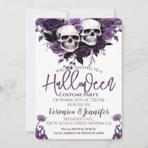 Fiesta de Halloween Adultos Purple Floral