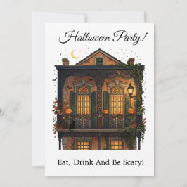 Invitación Fiesta de Halloween Barrio Francés Nueva Orleans