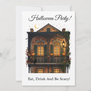Invitación Fiesta de Halloween Barrio Francés Nueva Orleans