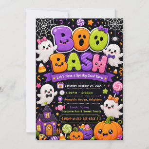 Invitación Fiesta de Halloween Bash adorable
