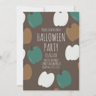 Invitación Fiesta de Halloween Calabazas de Otoño Tonos Terro
