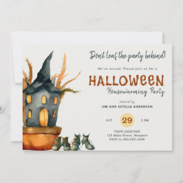Invitación Fiesta de Halloween calentador de casas zapatos de