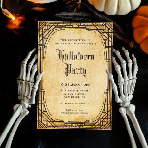 Invitación Fiesta de Halloween clásica de época