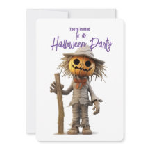 Fiesta de Halloween con cabeza de calabaza