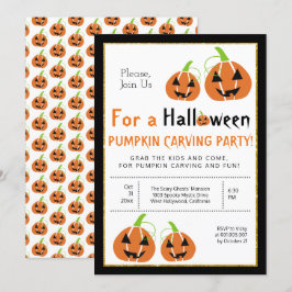 Invitación Fiesta de Halloween con calabaza