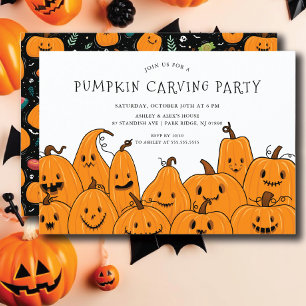 Invitación Fiesta de Halloween con calabaza Cuidada