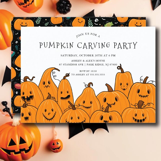 Invitación Fiesta de Halloween con calabaza Cuidada (Subido por el creador)