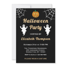 Fiesta de Halloween con calabaza de araña fantasma