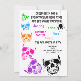 Invitación Fiesta de Halloween con clarín