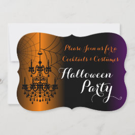 Invitación Fiesta de Halloween con cócteles y disfraces
