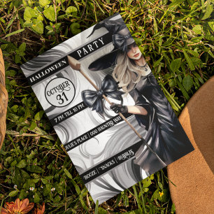 Invitación Fiesta de Halloween con fondo agitado