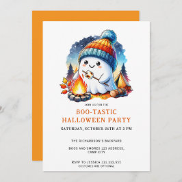 Invitación Fiesta de Halloween con ghost fantasma