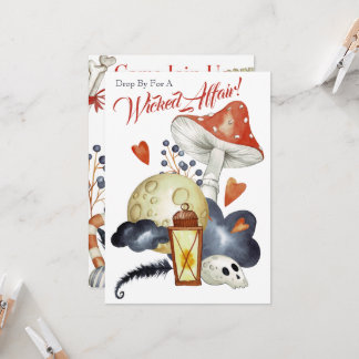 Invitación Fiesta de Halloween con hongos envenenados