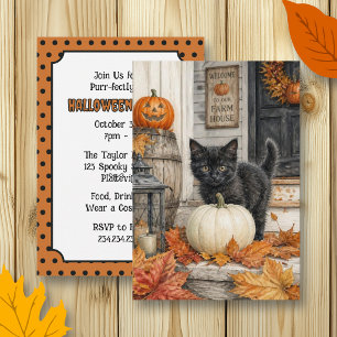 Invitación Fiesta de Halloween con tema de granja adorable