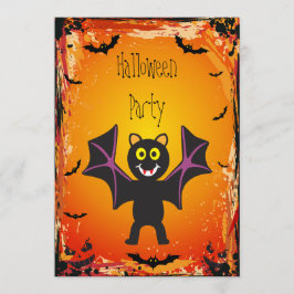 Invitación Fiesta de Halloween con un vampiro mate