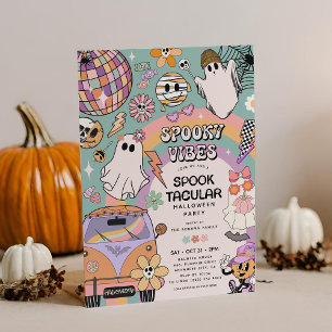 Invitación Fiesta de Halloween con Vibraciones Espeluznantes