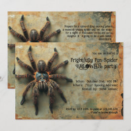 Invitación Fiesta de Halloween de Araña Divertidamente Aterra