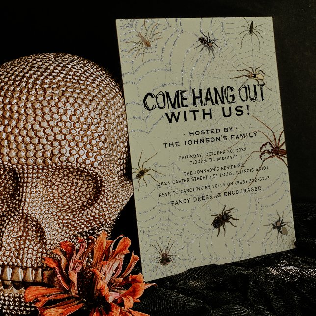 Invitación Fiesta de Halloween de Arañofobia Espeluznante (Subido por el creador)