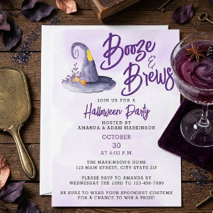 Invitación Fiesta de Halloween de Bebidas y Cervezas Económic
