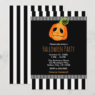 Invitación Fiesta de Halloween de Calabaza Caprichosa