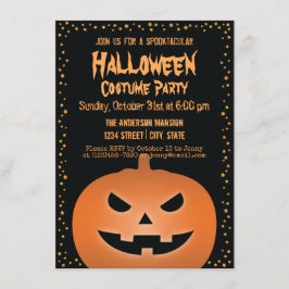 Invitación Fiesta de Halloween de calabaza de calabaza de Jac