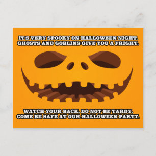 Invitación Fiesta de Halloween de Calabaza Invernal