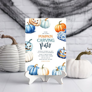 Invitación Fiesta de Halloween de Calabaza Tallada Adorable