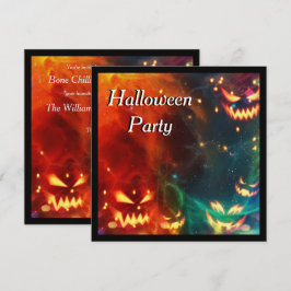 Invitación Fiesta de Halloween de Calabazas Fantasmales