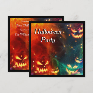 Invitación Fiesta de Halloween de Calabazas Fantasmales