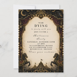 Invitación Fiesta de Halloween de Carnaval Lujoso
