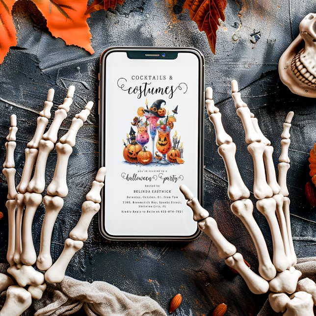 Invitación Fiesta de Halloween de cócteles y disfraces (Subido por el creador)