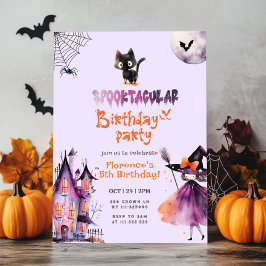Invitación Fiesta de Halloween de cumpleaños Cute Spooktacula
