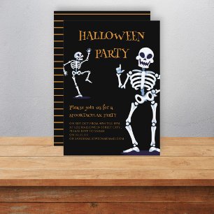Invitación fiesta de halloween de Cute Skellington