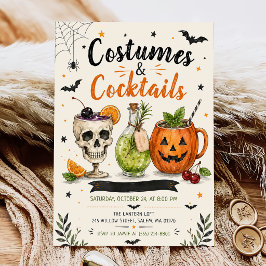 Invitación Fiesta de Halloween de disfraces y cócteles