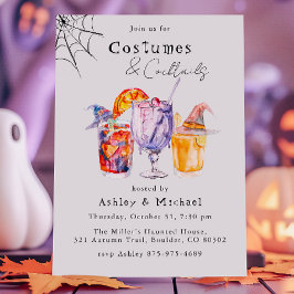 Invitación Fiesta de Halloween de disfraces y cócteles