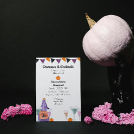 Invitación Fiesta de Halloween de disfraces y cócteles
