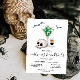 Invitación Fiesta de Halloween de disfraces y cócteles