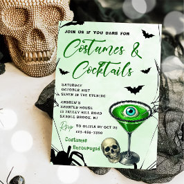 Invitación Fiesta de Halloween de disfraces y cócteles
