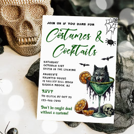 Invitación Fiesta de Halloween de disfraces y cócteles
