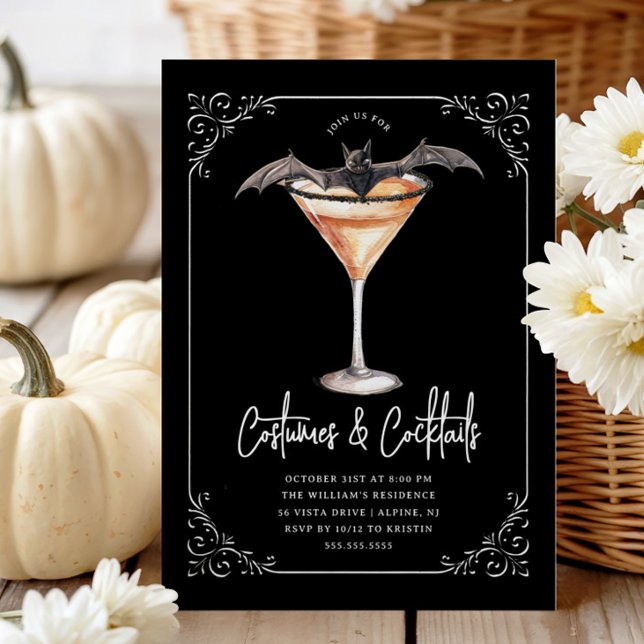 Invitación Fiesta de Halloween de Disfraces y Martinis (Subido por el creador)