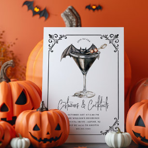 Invitación Fiesta de Halloween de Disfraces y Martinis